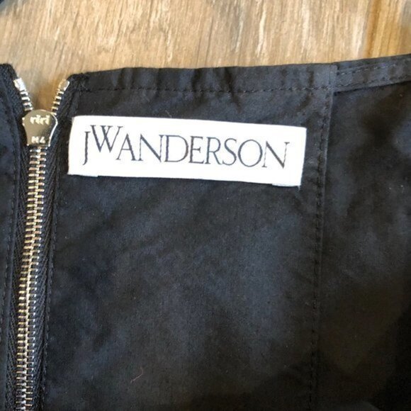 JW ANDERSON WOMEN BLACK OFF THE SHOULDER CAMISOLE TOP Size UK 6/ US XS - Picture 7 of 12